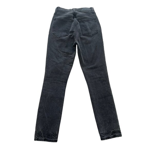 GRLFRND Womens Sz 26 Black Acid Wash High Waist Button-Fly Ankle Jeans Prototype - Picture 3 of 10